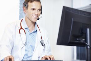 Consulta de un médico